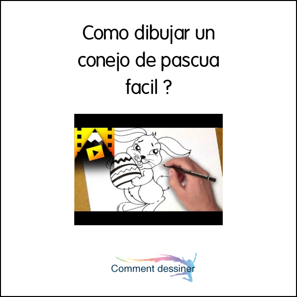 Como dibujar un conejo de pascua facil